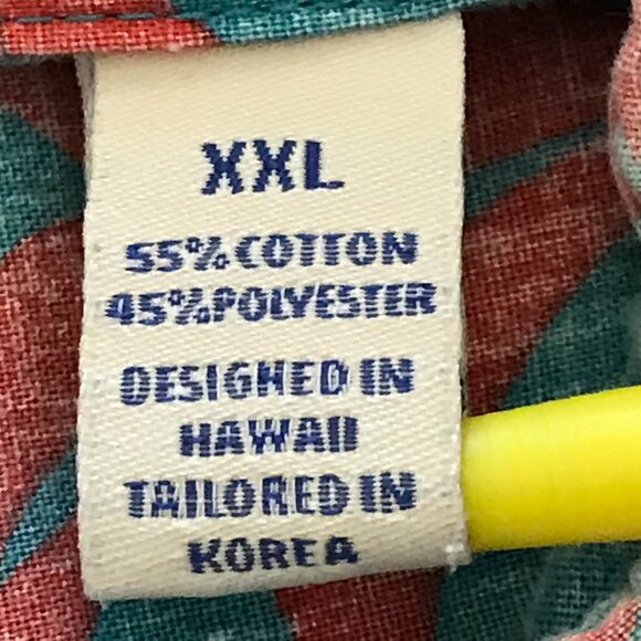 Vintage Reyn Spooner Hawaiian Shirt Men XXL Blue Floral Button Down Pullover - Picture 4 of 12